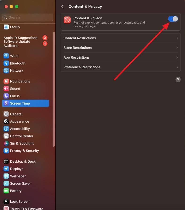 how to set parental control on safari