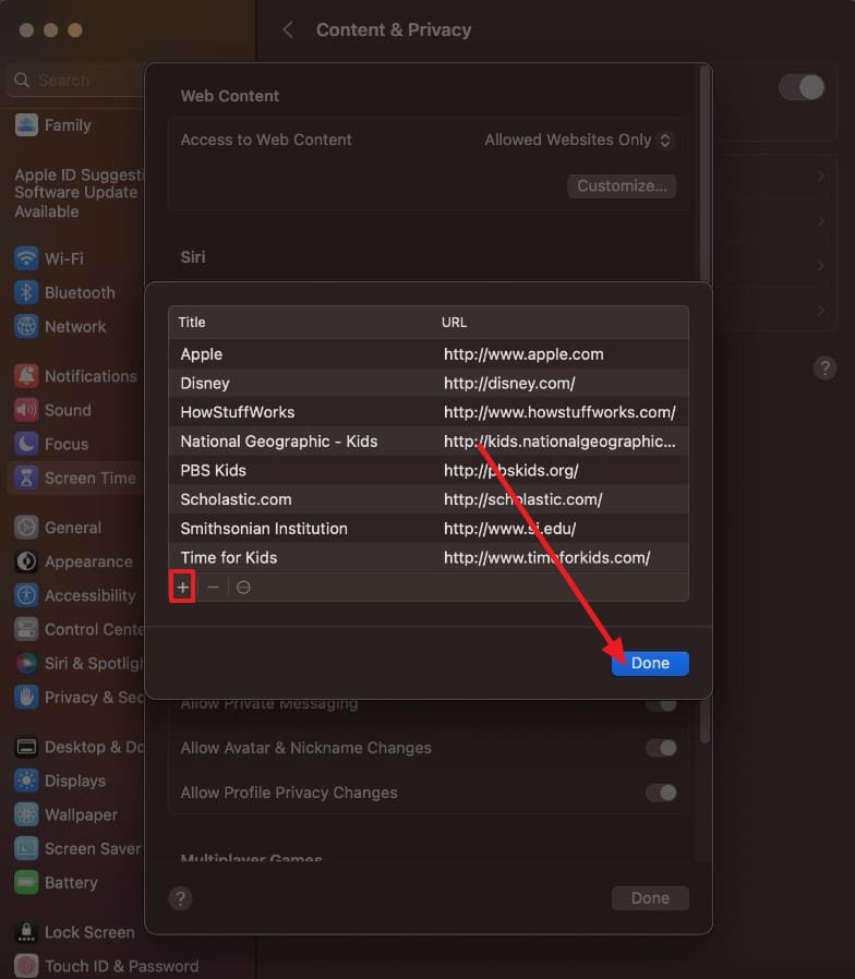 parental lock safari