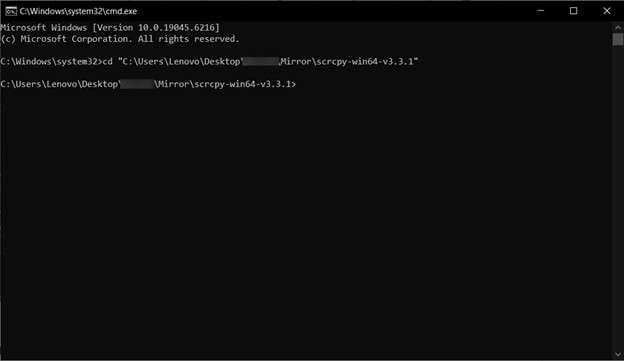 change directory