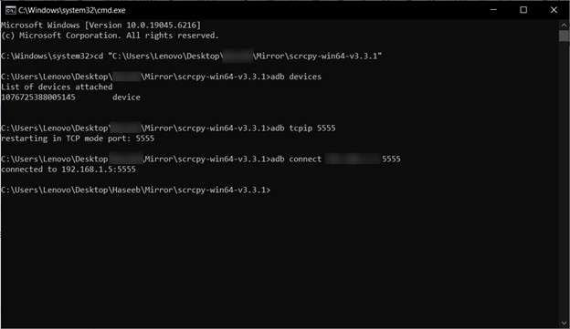 adb connect