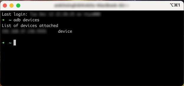 adb devices