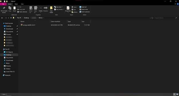 new folder for scrcpy