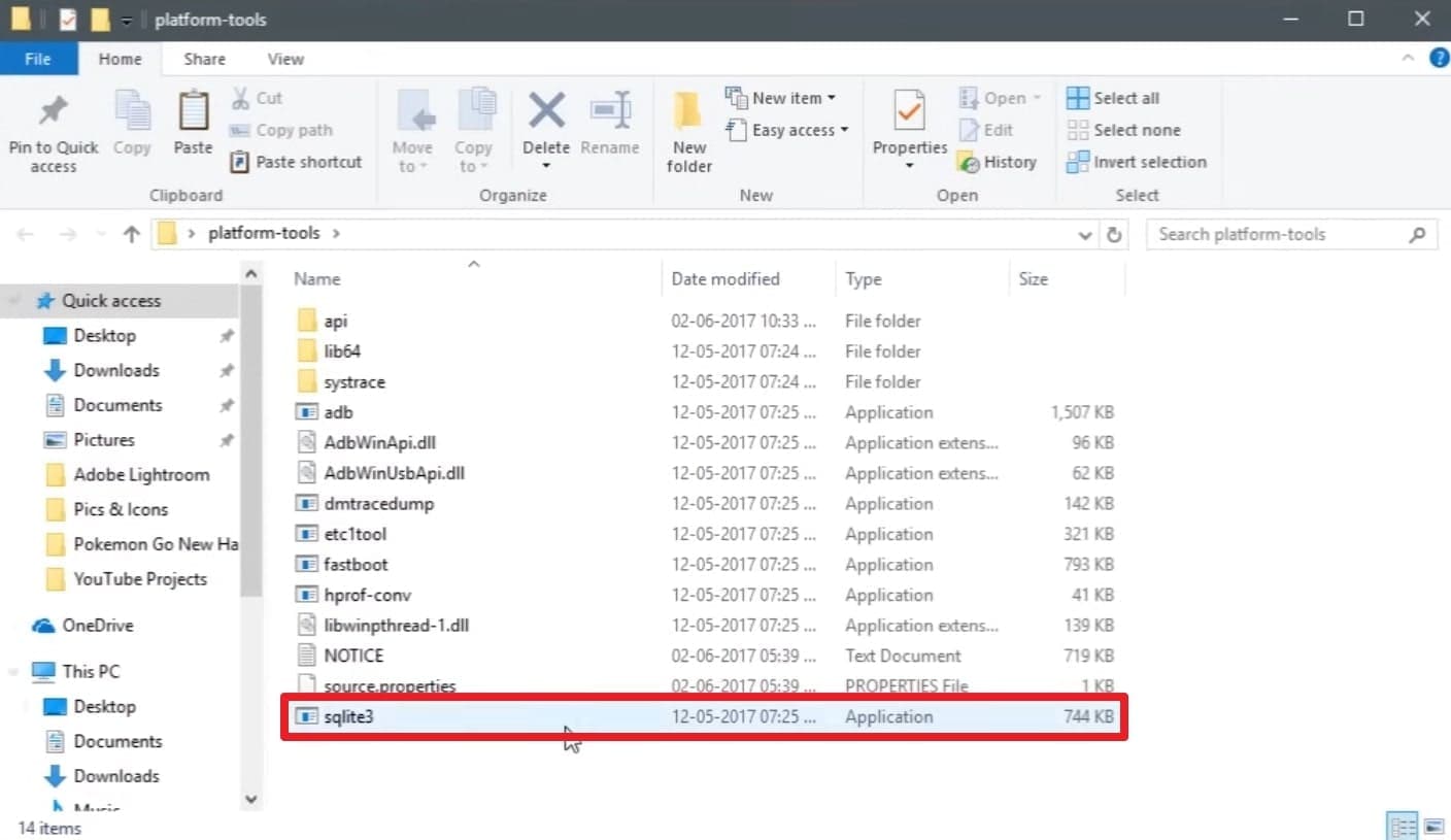 paste twrp file in folder