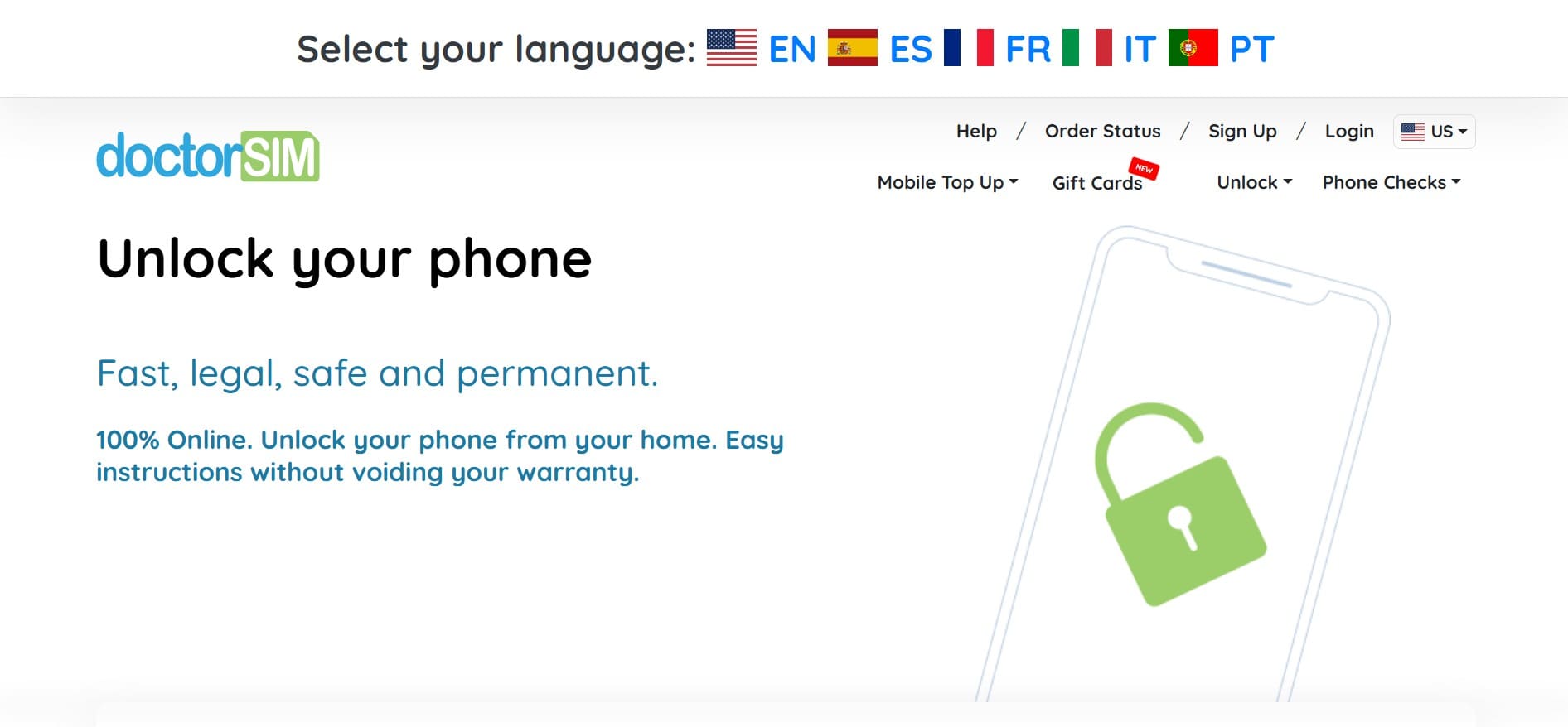 mobile unlock website