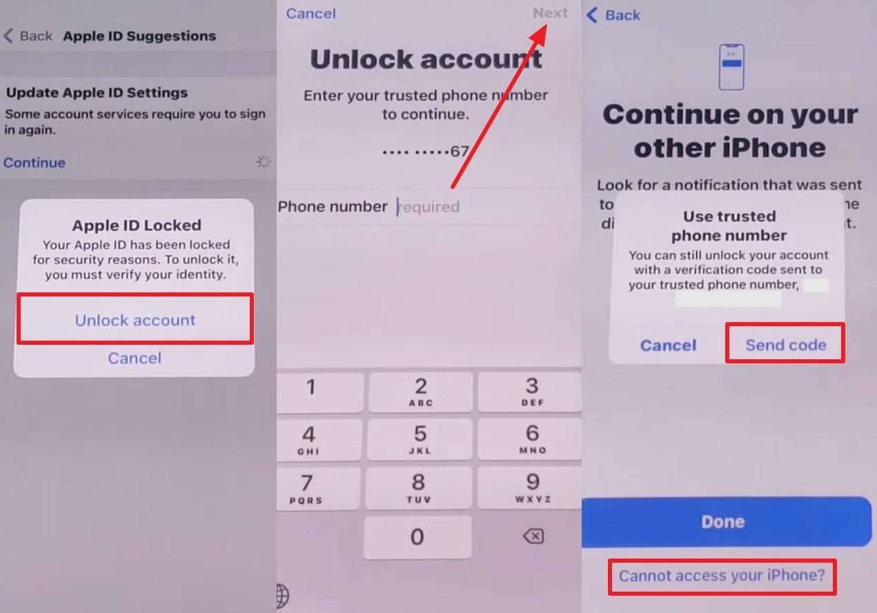 change password through trusted number