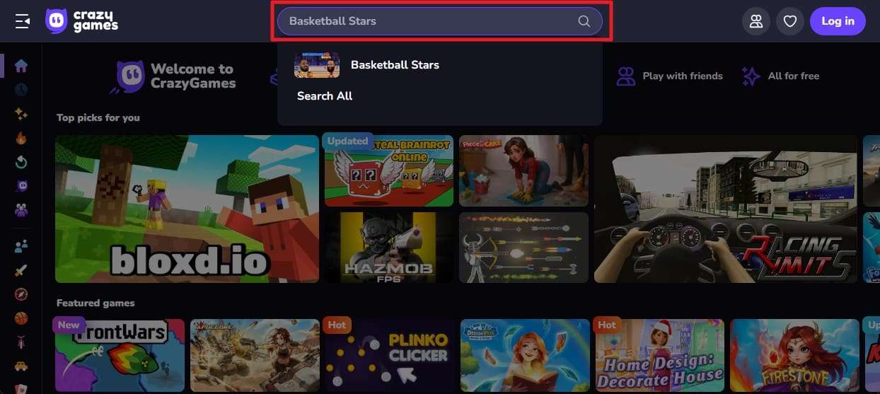 access the site to play