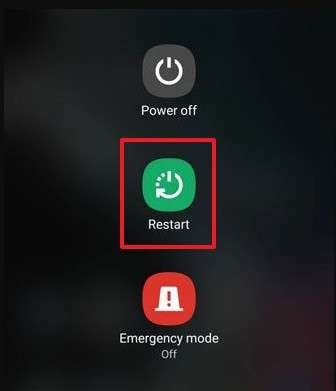 press restart button