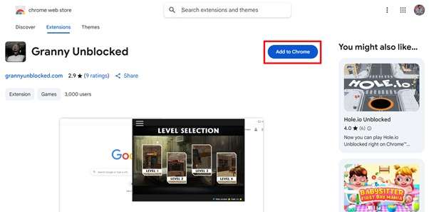 add granny extension to chrome