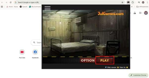 tap on play to enjoy granny