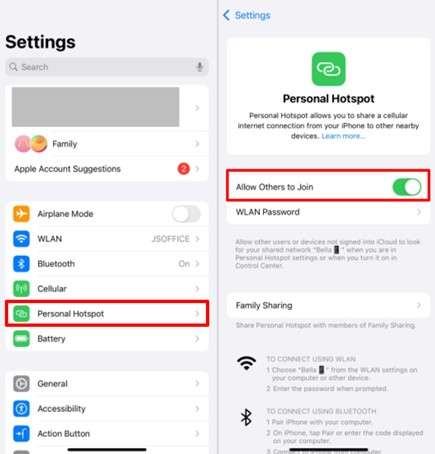 use mobile hotspot on school device