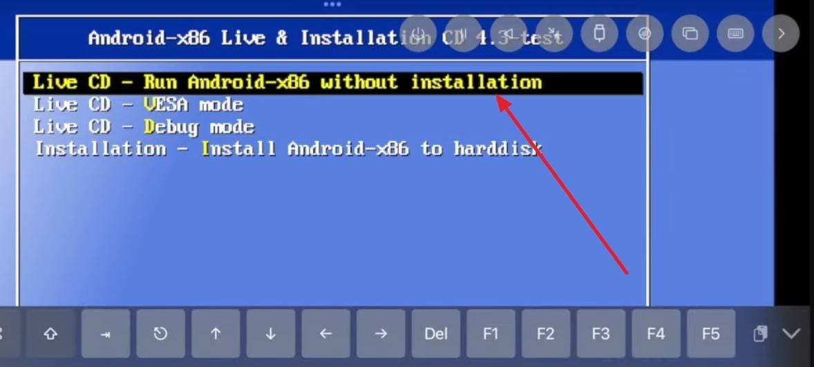 run the virtual machine