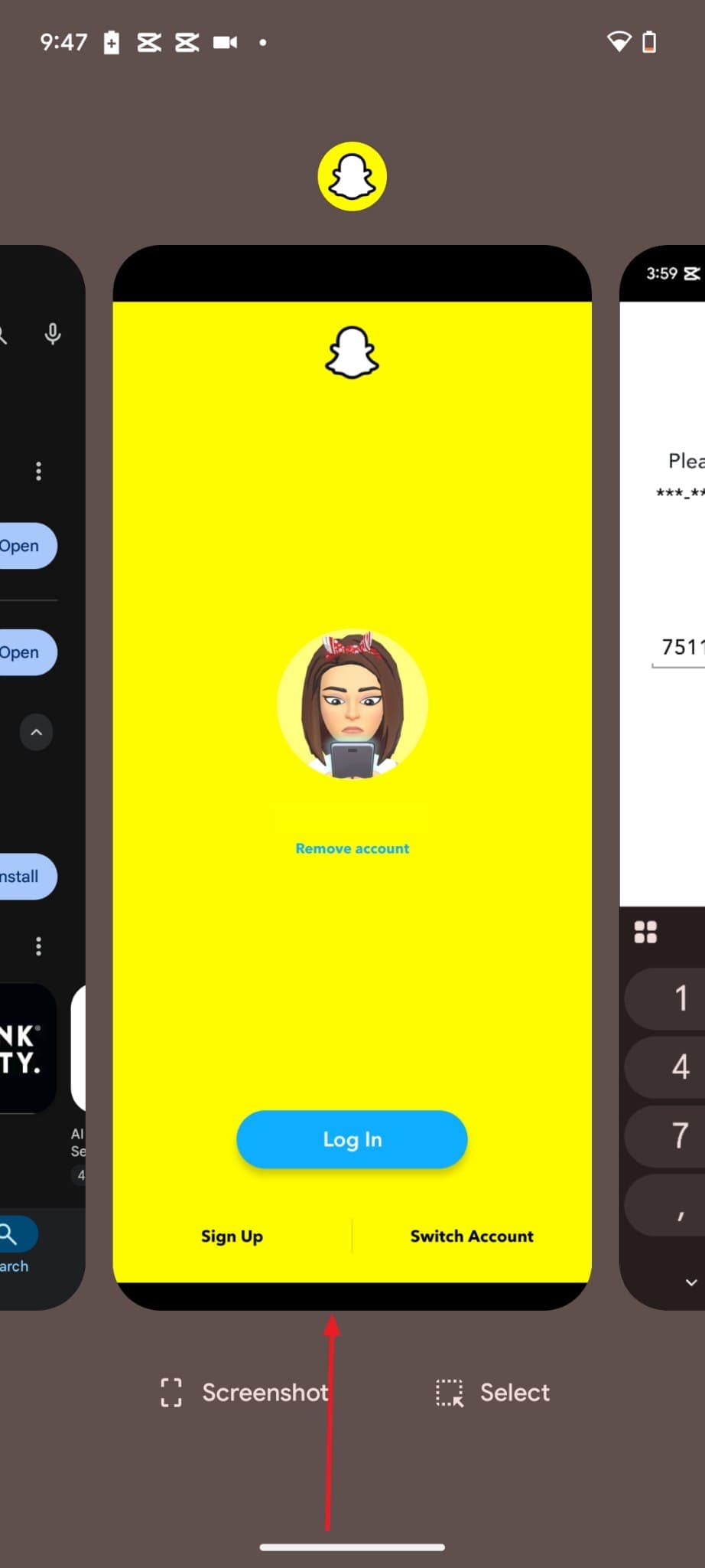 restart the snapchat android app