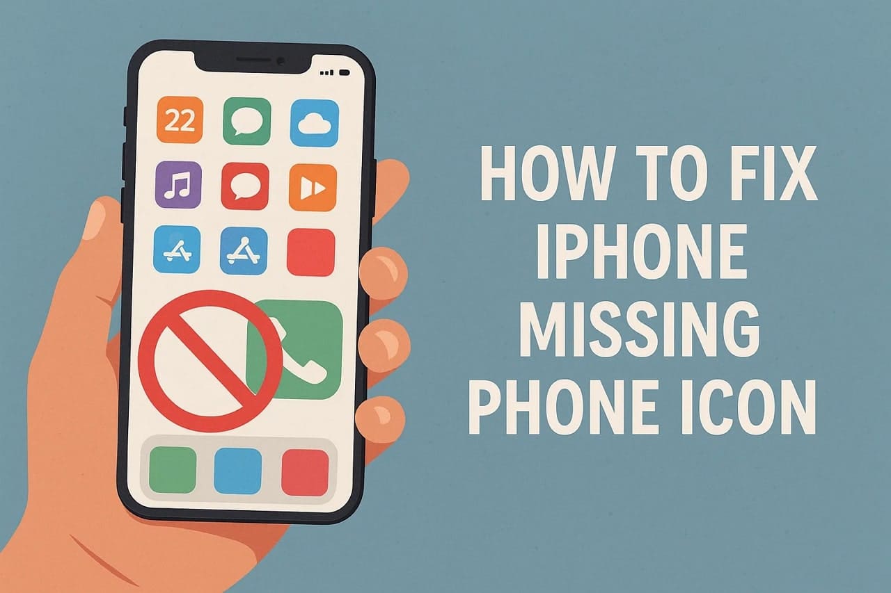 phone icon missing on iphone