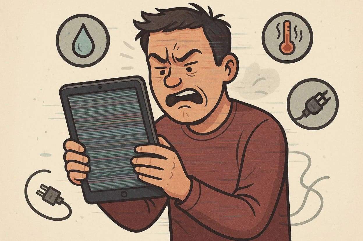 why ipad has lines on screen