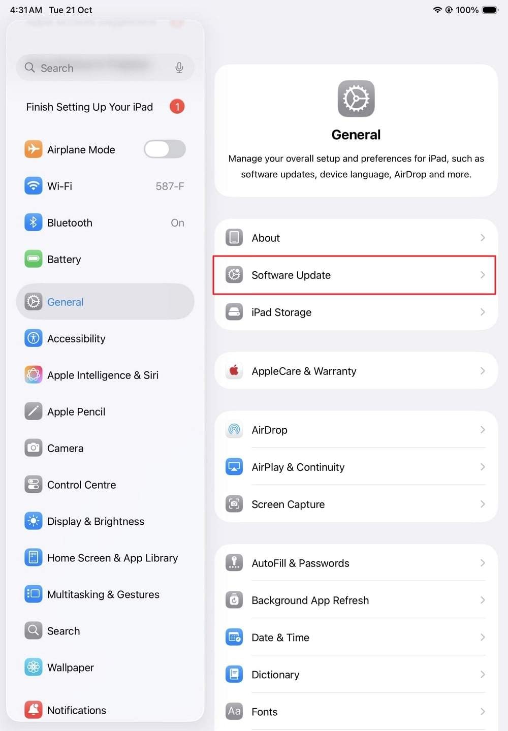 pick the software update