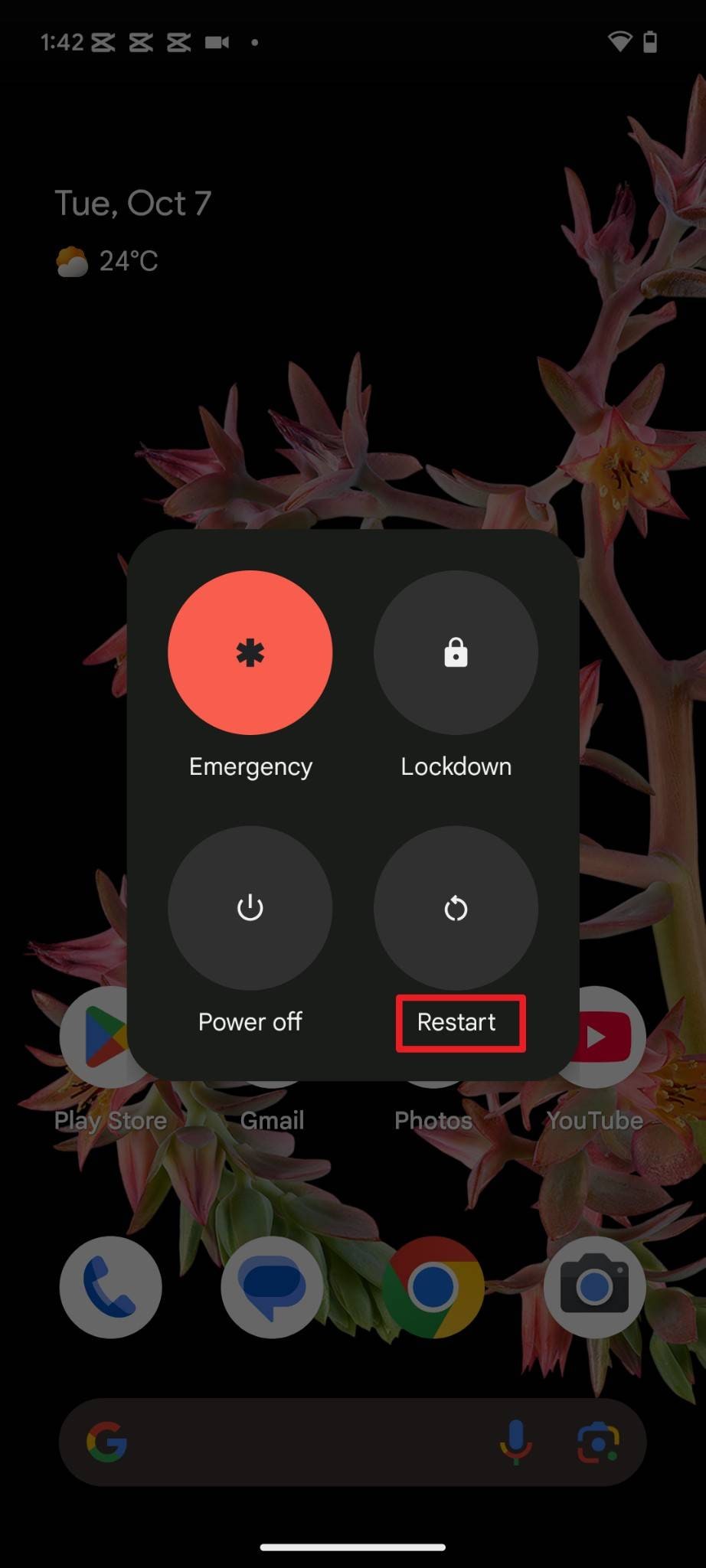 restart the device