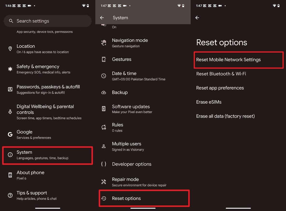 pick rest network settings