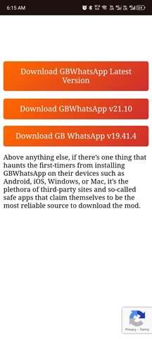 Download the latest version of GBWhatsApp