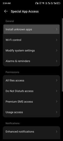 allow to install from unknown sources