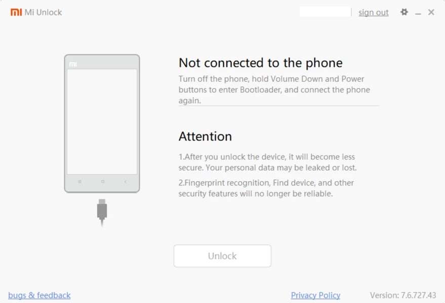 not connected to phone