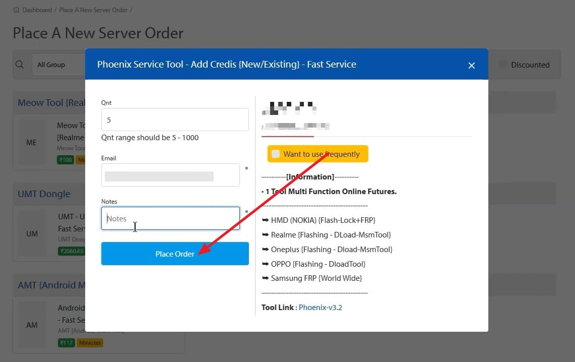 purchase phoenix service tool credits