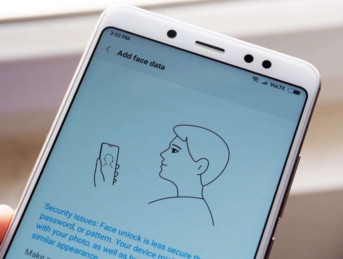 redmi note 6 face unlock