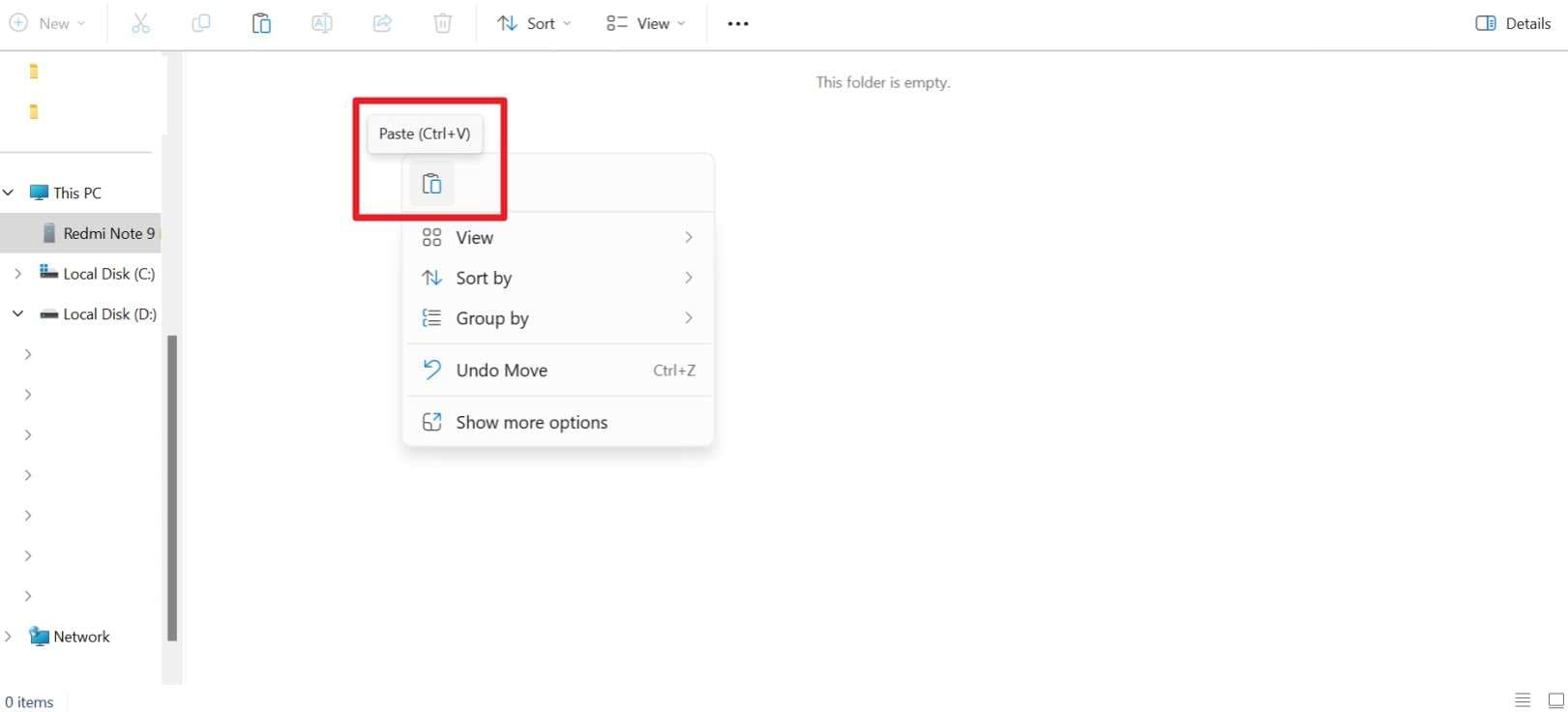 move data via pc to redmi