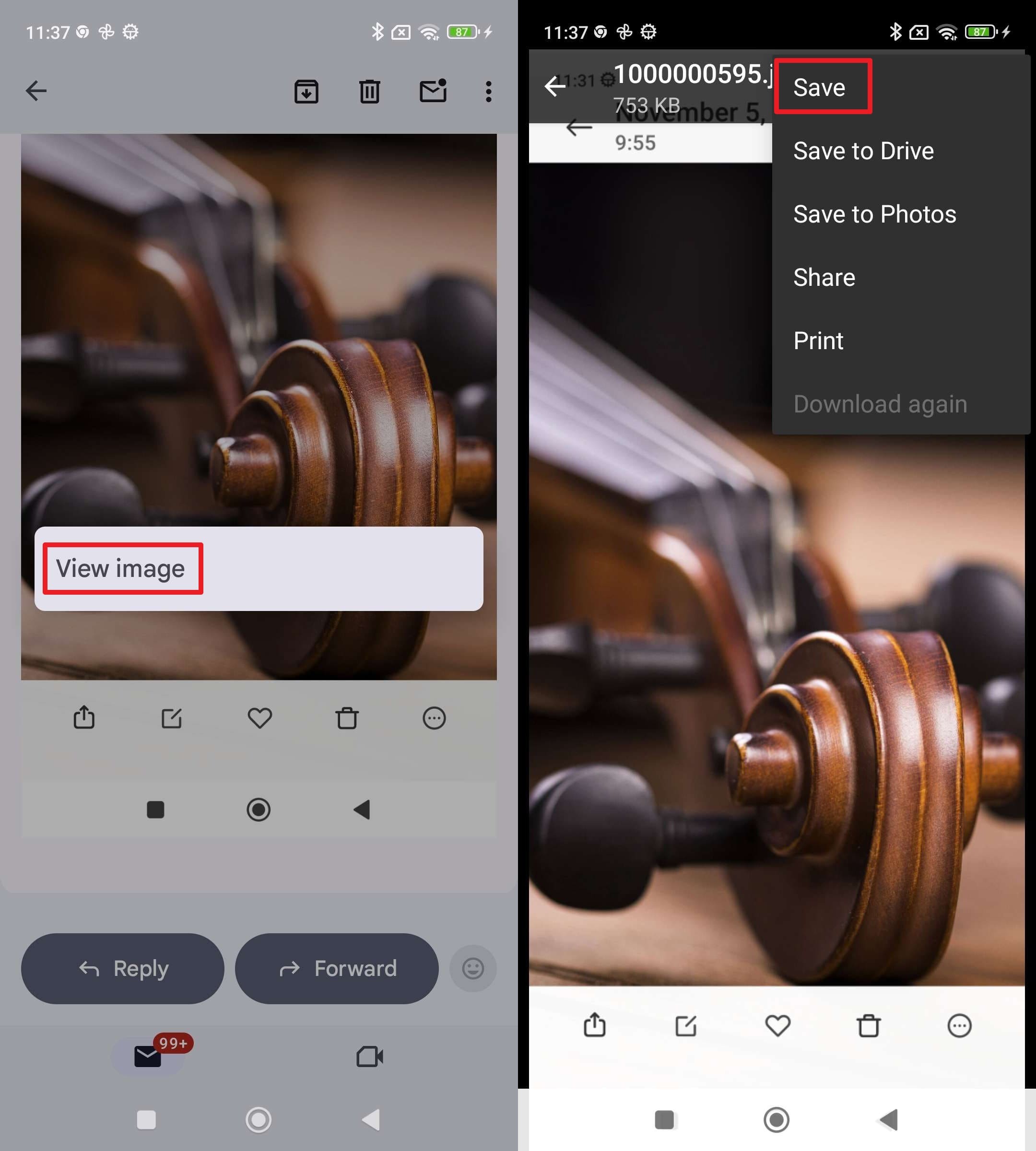 view the image on redmi