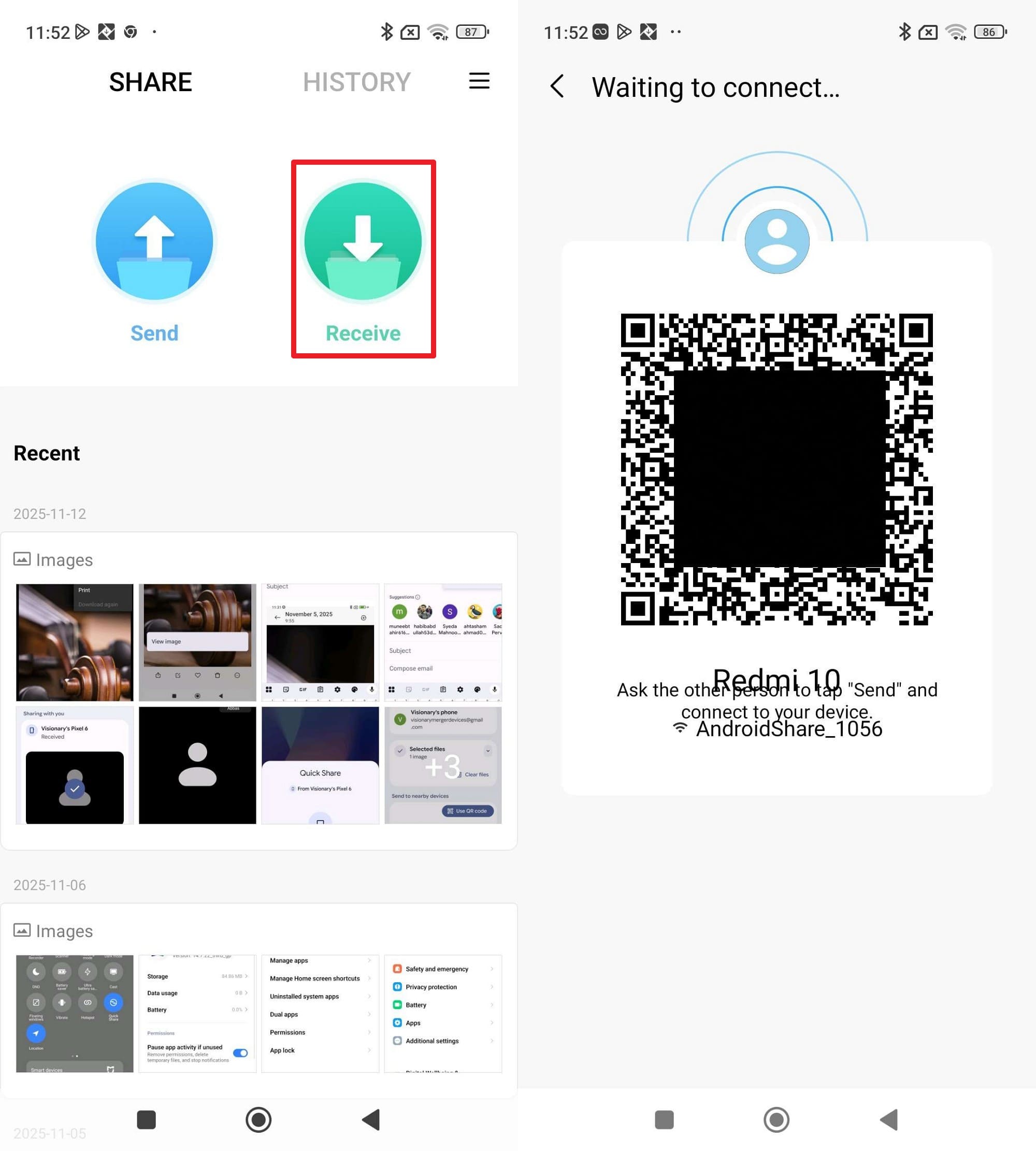 scan the qr code to get data