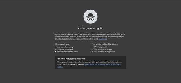 incognito mode