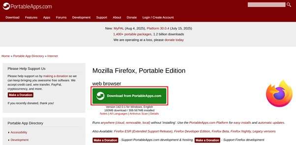 download firefox portable