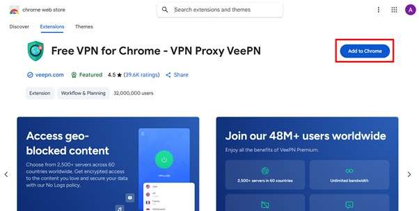 add vpn extension to chrome