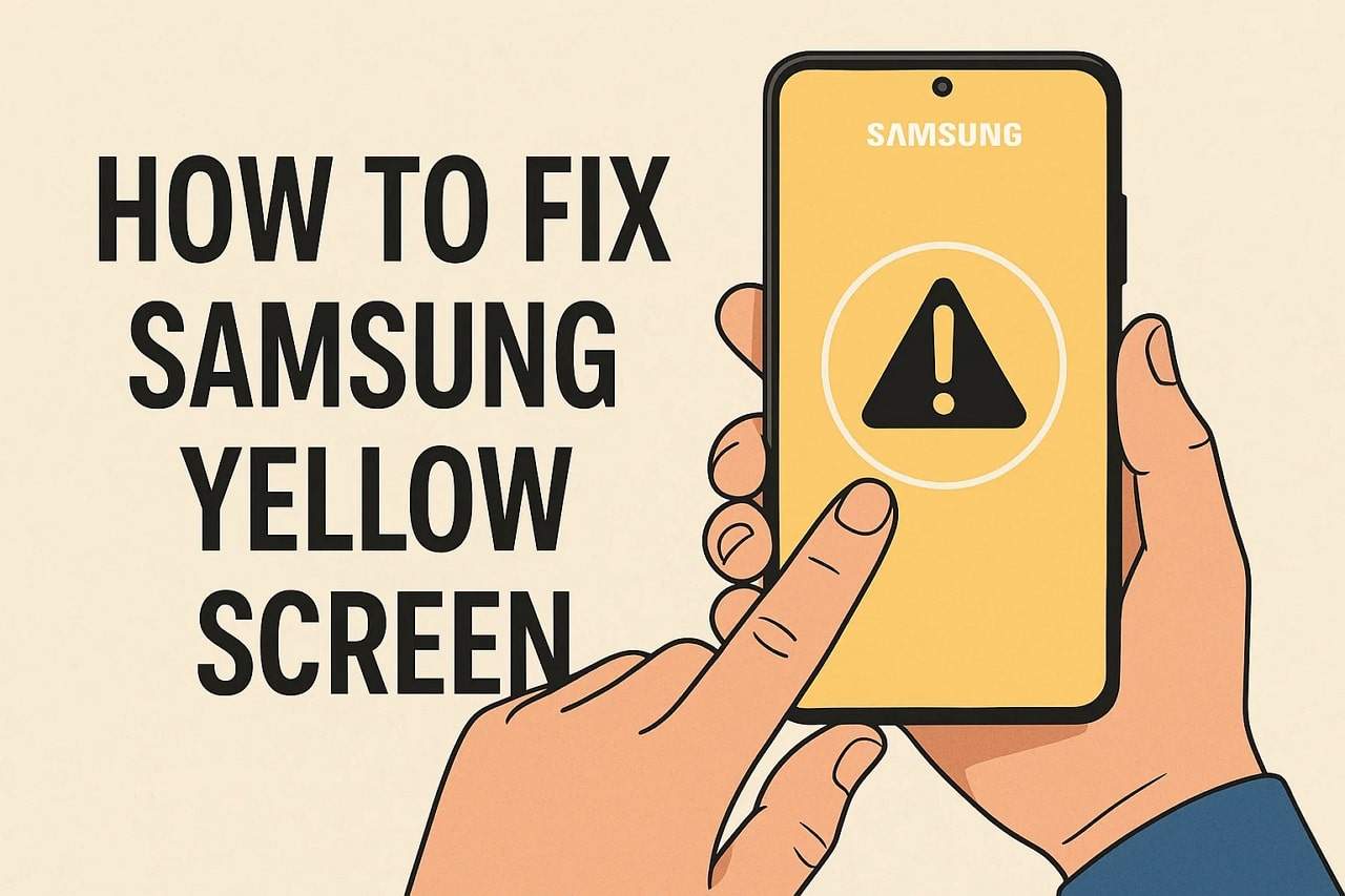 fix the yellow screen samsung guide