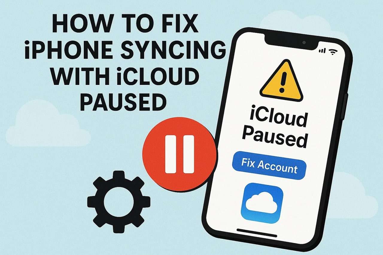syncing to icloud paused