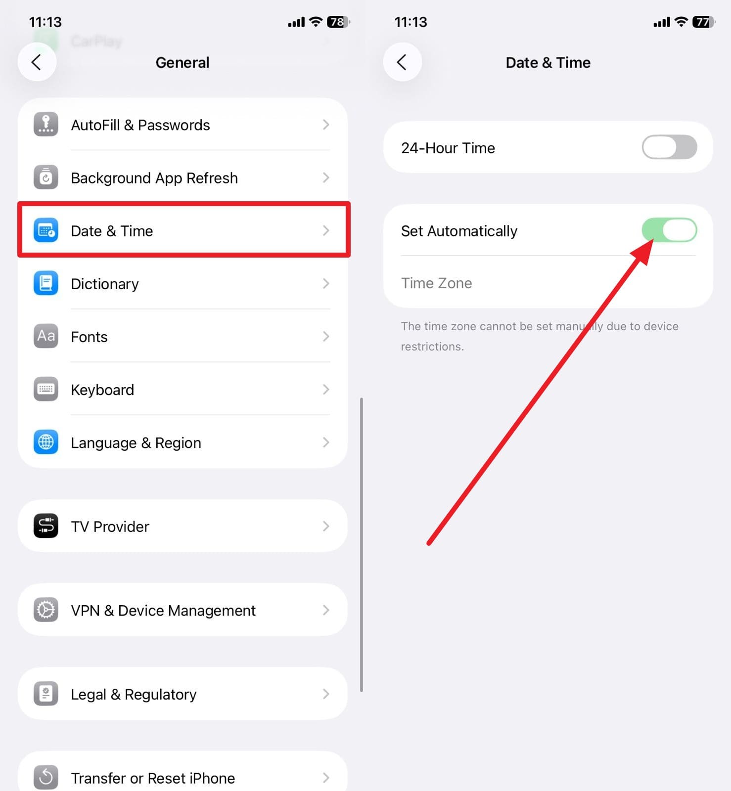 toggle set automatically