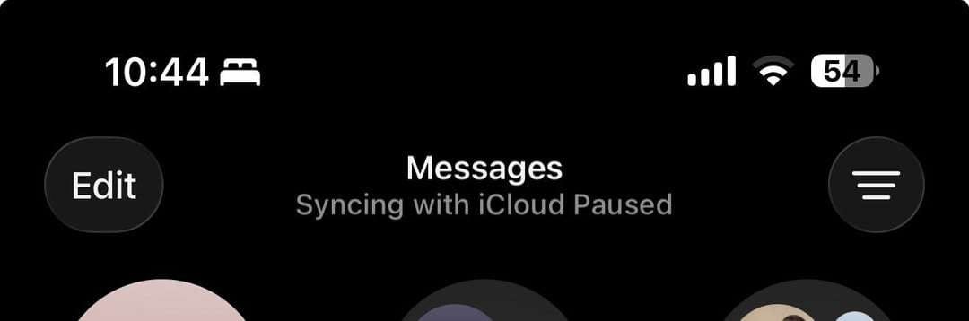 why syncing to icloud paused