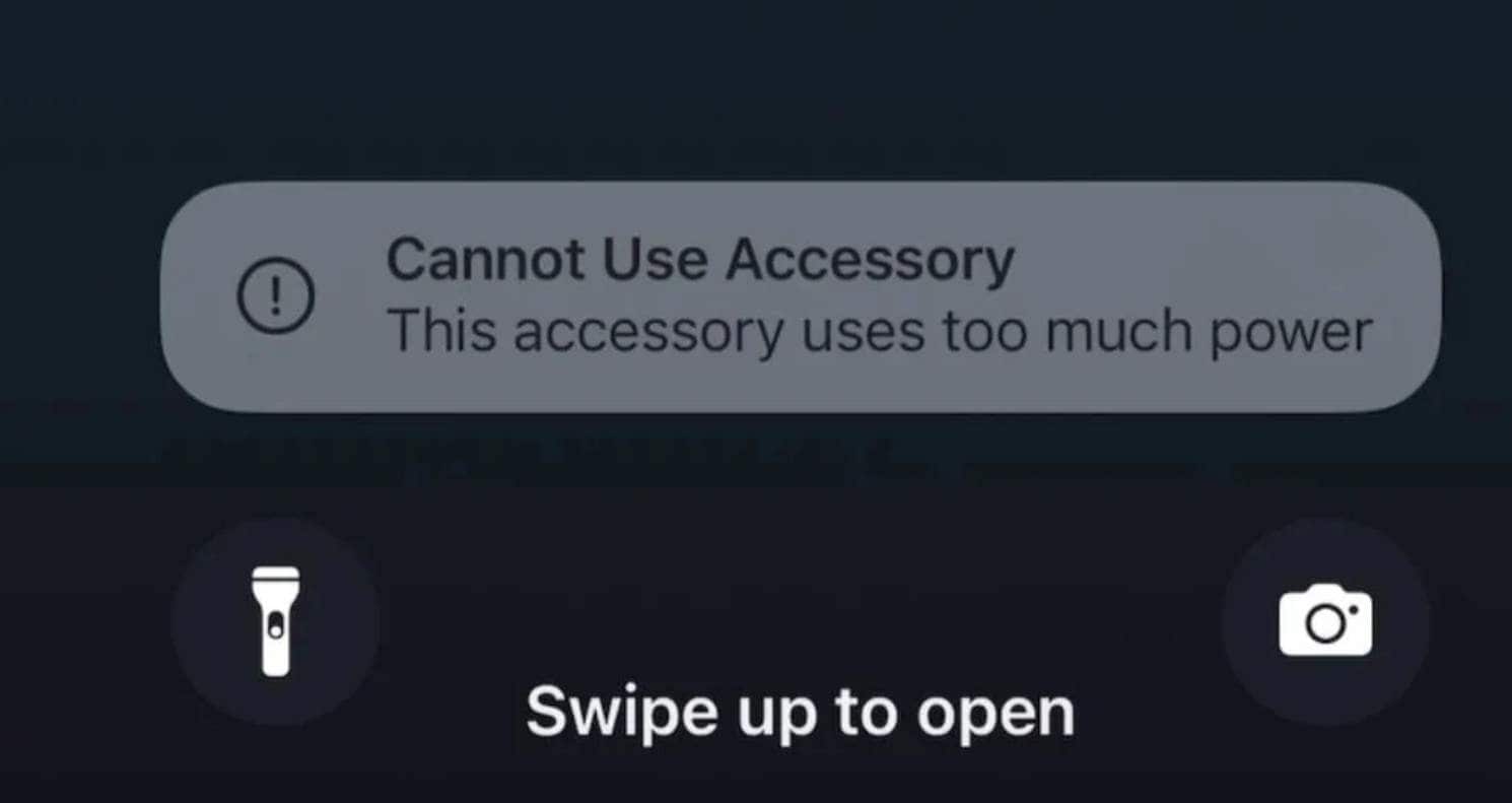accessory may be not supported means