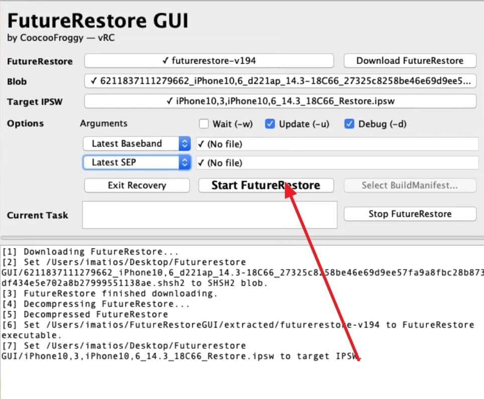start the futurerestore