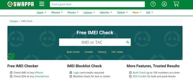 swappa imei checker