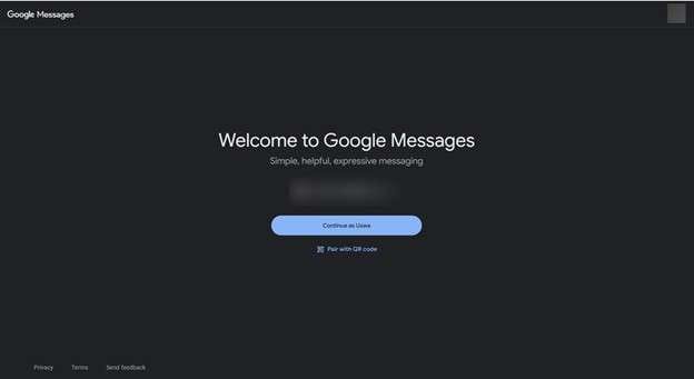 google messages web version