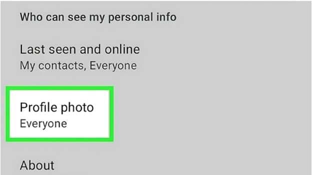 set profile photo privacy