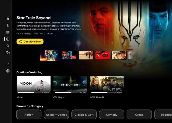 pluto tv interface
