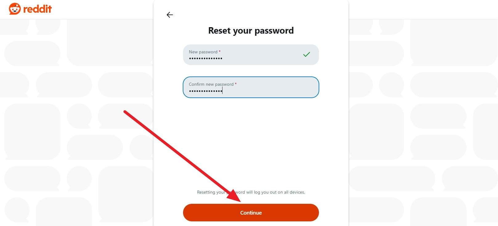 enter new passcode to rest