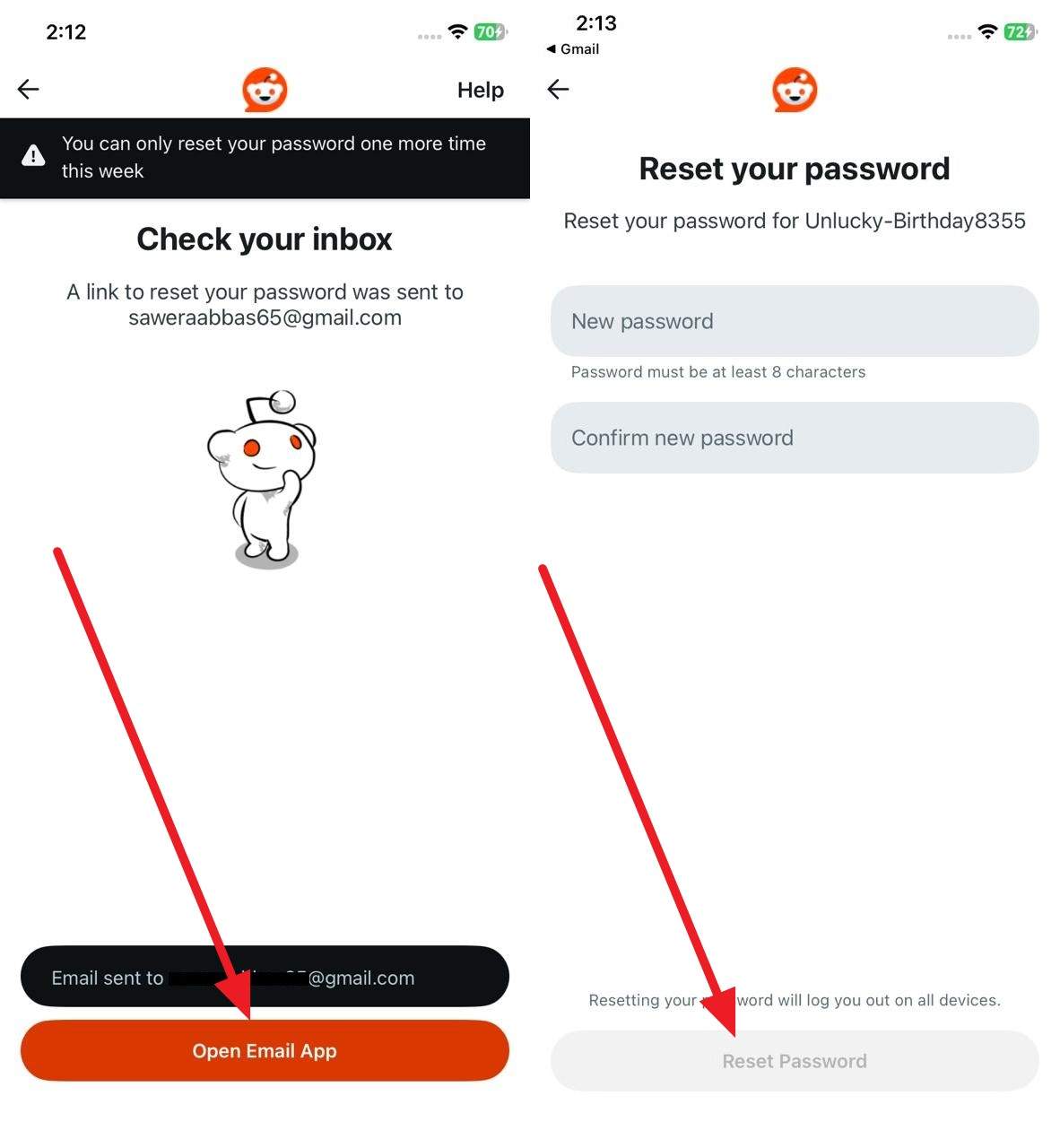 pick the rest password option