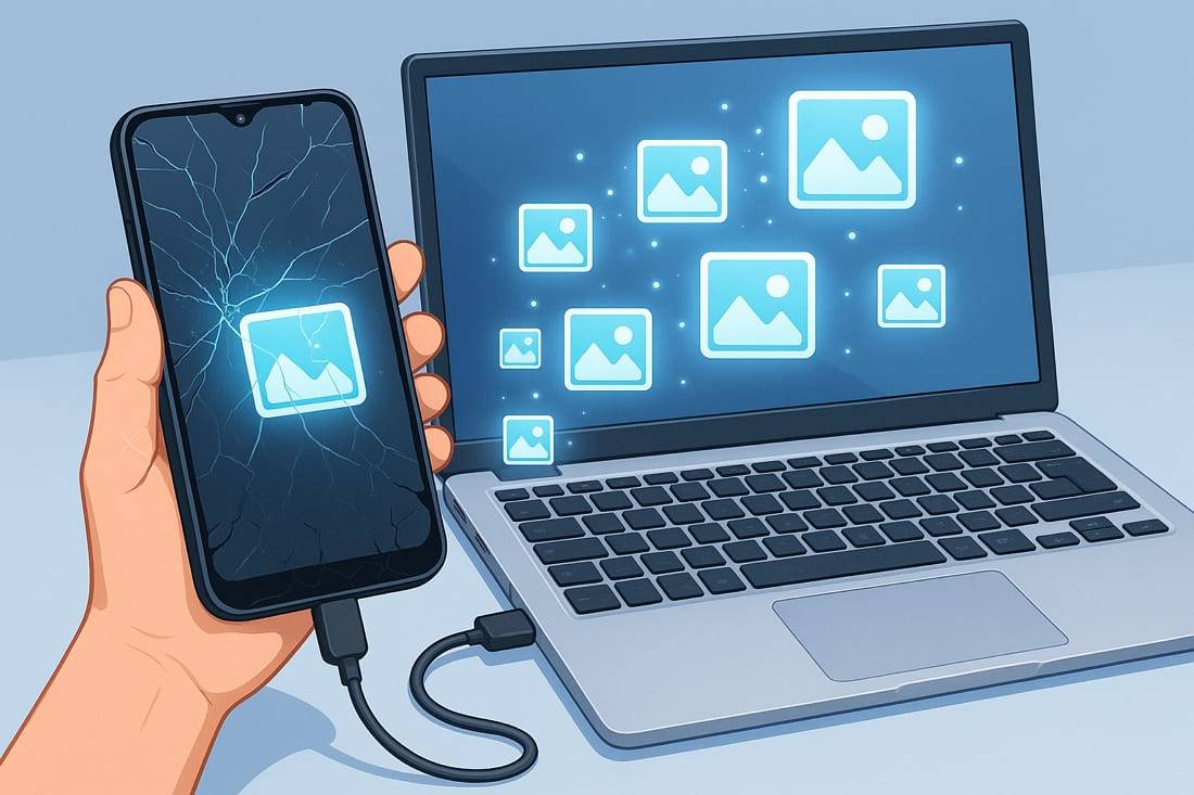 how to get pictures from a broken phone