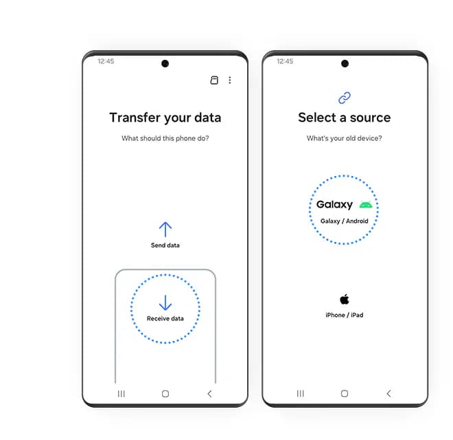 transfer data via Samsung smart switch