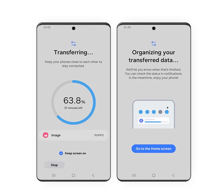 transfer data via Samsung smart switch