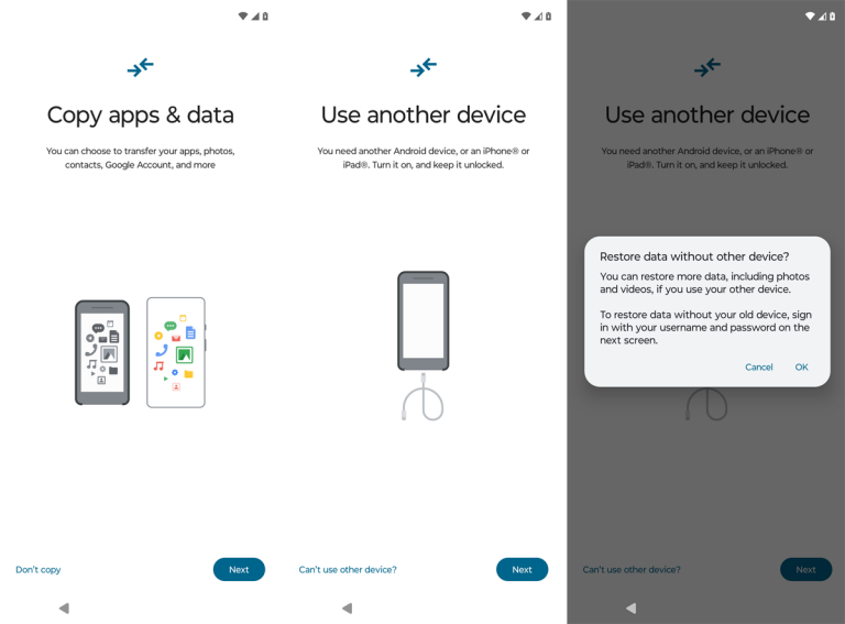 restore google backup