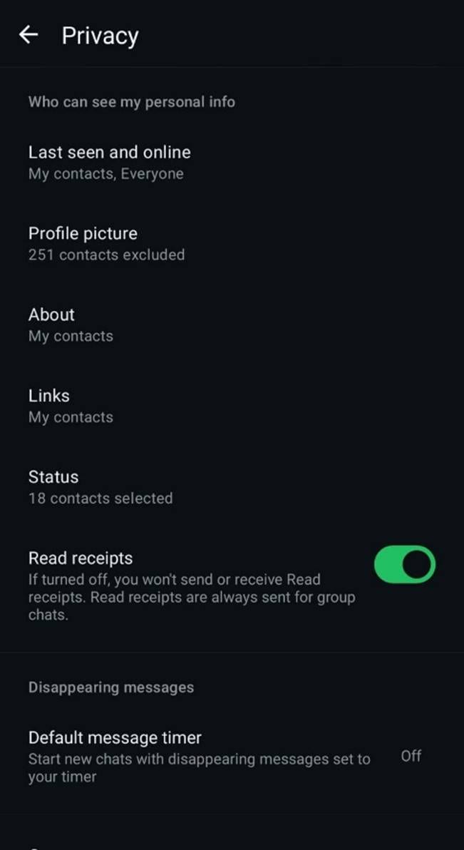 how to turn off last seen in whatsapp