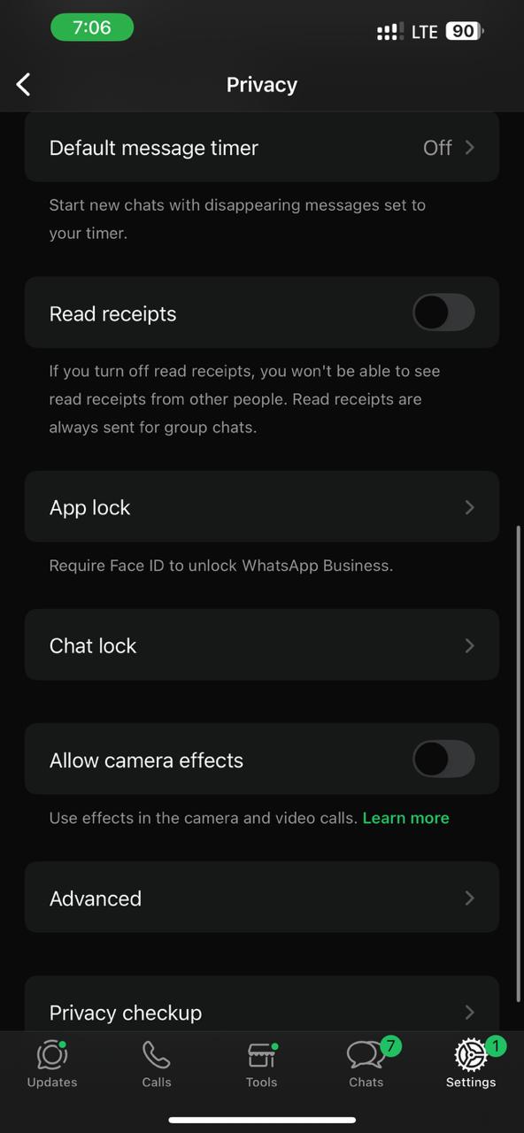 how do i turn off last seen on whatsapp